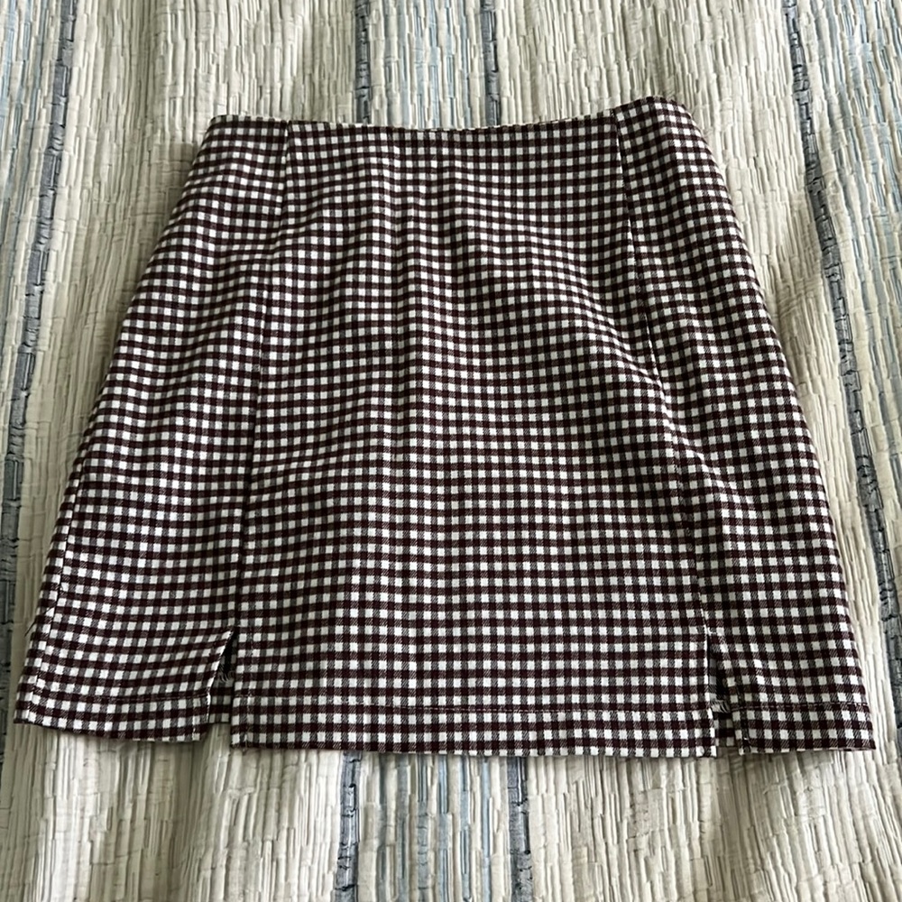 Gingham mini skirt